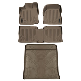 SMARTLINER Custom Fit Floor Mats 2 Rows and Cargo Liner Set Tan Compatible With 2010-2011 Equinox / Terrain (SA1070/B1070/D1070)