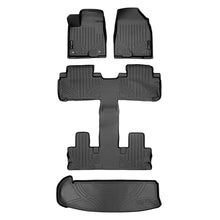 Load image into Gallery viewer, SMARTLINER Floor Mats and Cargo Liner Behind 3rd Row Set Black Compatible With 2014-2019 Highlander with 2nd Row Bucket Seats (SA0152/B0201/E0152)