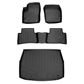 SMARTLINER Custom Fit Floor Mats 2 Rows and Cargo Liner Set Black Compatible With 2018-2021 Toyota C-HR (SA0314/B0314/D0314)
