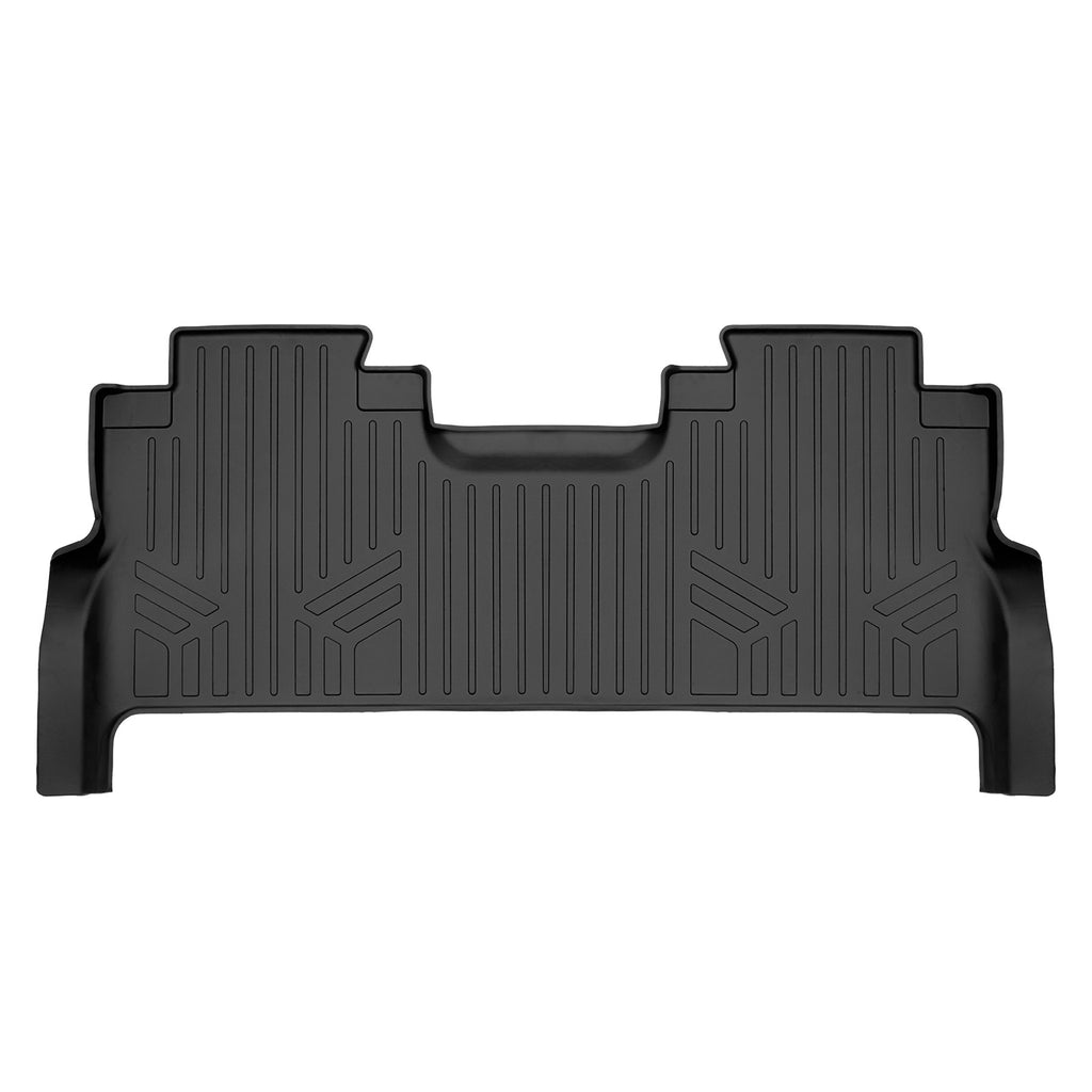 SMARTLINER Custom Floor Mats 2nd Row Liner Black Compatible With 2017-2024 Ford F-250 / F-350 Super Duty Crew Cab with 1st Row Bench Seat (SB0298)