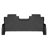 SMARTLINER Custom Floor Mats 2nd Row Liner Black Compatible With 2017-2024 Ford F-250 / F-350 Super Duty Crew Cab with 1st Row Bench Seat (SB0298)