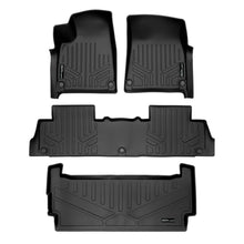 Load image into Gallery viewer, SMARTLINER All Weather Custom Fit Black 2 Row &amp; Cargo Liner Behind the 3rd Row Floor Mat Liner Set Compatible With 2022-2024 Rivian R1S SUV (SA0615/B0698/E0698)