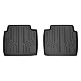 SMARTLINER Custom Fit Floor Mats 2nd Row Liner Black Compatible With 2010-2016 Buick LaCrosse (SB0189)