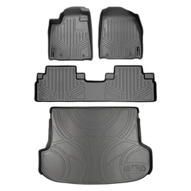 SMARTLINER Custom Fit Floor Mats 2 Rows and Cargo Liner Set Grey Compatible With 2010-2012 Lexus RX350 / RX450h (SA2049/B2049/D2049)