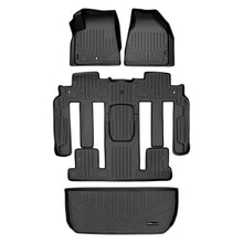 Load image into Gallery viewer, SMARTLINER Custom Fit All Weather Protection Black 3 Row Floor Liners &amp; Cargo Liner behind the 2nd Row Seats Compatible With 2009-2017 Chevrolet Traverse (SA0043/B0044/D0044-N2)