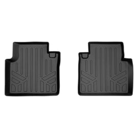 SMARTLINER Custom Fit Floor Mats 2nd Row Liner Black Compatible With 2014-2020 Infiniti Q70 (SB0408)
