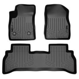 SMARTLINER All Weather Custom Fit Floor Mats 2 Row Liner Set Black Compatible With 2021-2025 Chevrolet Trailblazer (SA0511/B0520)