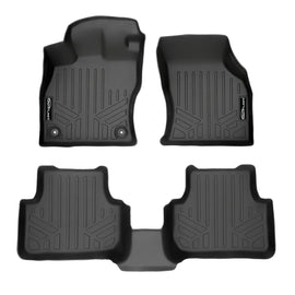 SMARTLINER Custom Fit Floor Mats 2 Row Liner Set Black Compatible With 2019-2024 Volkswagen Jetta (SA0429/B0429)
