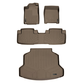 SMARTLINER Custom Fit Floor Mats 2 Rows and Cargo Liner Set Tan Compatible With 2012-2016 Honda CR-V - All Models (SA1106/B1106/D1106)