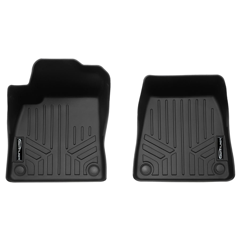 SMARTLINER Custom Fit All Weather Protection Black 1st Row Liners Compatible With 2020-2025 Polestar 2 (SA0712)