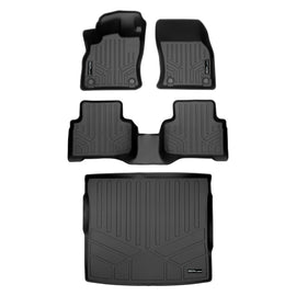 SMARTLINER Custom Fit All Weather Protection Black 2 Row Floor Liners & Cargo Liner behind the 2nd Row Seats Compatible With 2019-2025 Audi Q3 (SA0493/B0493/D0493)