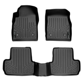 SMARTLINER Custom Fit Floor Mats 2 Row Liner Set Black Compatible With 2012-2017 Buick Verano (SA0190/B0190)
