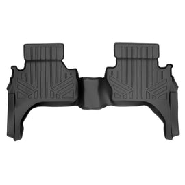 SMARTLINER Custom Fit Floor Mats 2nd Row Liner Black Compatible With 2015-2018 Mitsubishi L200 Crew Cab (SB0324)