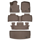 SMARTLINER 3 Row Tan Floor Mats & Cargo Liner Behind 3rd Row Compatible With 2020-2023 Explorer (SA1423/B1423/C1423/E1423)