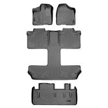 Load image into Gallery viewer, SMARTLINER Floor Mats 3 Rows and Cargo Liner Behind 3rd Row Set Grey Compatible With 2013-2020 Toyota Sienna 7 Passenger Model Only (SA2128/B2128/D2128)