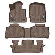 Load image into Gallery viewer, SMARTLINER 3 Row Tan Floor Mat Liner Set Compatible With 2020-2023 Ford Explorer (SA1423/B1423/C1423)