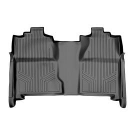 SMARTLINER Floor Mats 2nd Row Liner Grey Compatible With 2007-2013 Silverado/Sierra 1500 Crew Cab - 2007-2014 2500/3500 HD Crew Cab (SB2020)