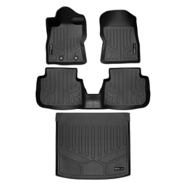 SMARTLINER Custom Fit All Weather Protection Black 2 Row Floor Liners & Cargo Liner behind the 2nd Row Seats Compatible With 2024-2025 Subaru Impreza (SA0722/B0722/D0722)
