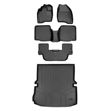 Load image into Gallery viewer, SMARTLINER Floor Mats 3 Rows and Cargo Liner Behind 2nd Row Set Black Compatible With 2011-2014 Explorer without 2nd Row Center Console (SA0082/B0082/C0082/D0082)