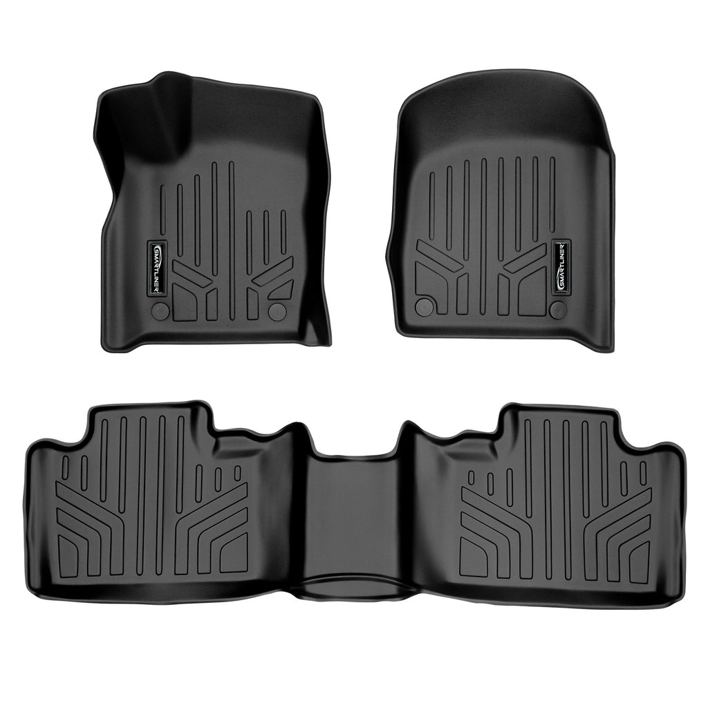 SMARTLINER All Weather Custom Fit Black 2 Row Liner Set Compatible With 2022 Jeep Grand Cherokee WK (SA0315/B0071-P)