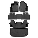 SMARTLINER Custom Fit All Weather Protection Black 3 Row Floor Liners & Cargo Liner behind the 3rd Row Seats Compatible With 2022-2025 Acura MDX (SA0581/B0581/C0581/E0581)