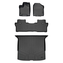 Load image into Gallery viewer, SMARTLINER Custom Fit Floor Mats 2 Rows and Cargo Liner Behind 2nd Row Set Black Compatible With 2019-2025 Honda Passport (SA0422/B0422/D0422)