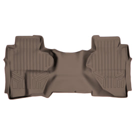 SMARTLINER Custom Fit Floor Mats 2nd Row Liner Tan Compatible With Double Cab 2014-2018 Silverado/Sierra 1500 - 2015-2019 2500/3500 HD (SB1148)