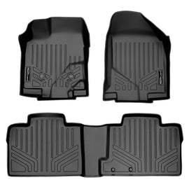 SMARTLINER Custom Fit Floor Mats 2 Row Liner Set Black Compatible With 2011-2014 Ford Edge / 2011-2015 Lincoln MKX (SA0118/B0035)