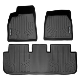 SMARTLINER All Weather Protection Custom Fit Black 2 Row Floor Mat Liner Set Compatible With 2020-2023 Tesla Model S (SA0729/B0729)