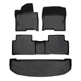 SMARTLINER Custom Fit 2 Row Floor Mats & Cargo Liner Behind 3rd Row Set Compatible With 2021-2023 Kia Sorento Hybrid (SA0608/B0608/E0547)