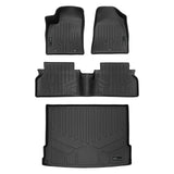 SMARTLINER All Weather Protection Custom Fit Black 2 Row Floor Mats and Cargo Liner Set Compatible With 2024-2025 Hyundai Kona Electric (SA0747/B0747/D0725)