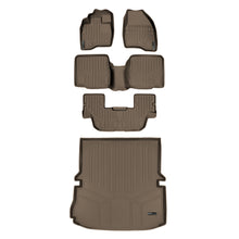 Load image into Gallery viewer, SMARTLINER Floor Mats 3 Rows and Cargo Liner Behind 2nd Row Set Tan Compatible With 2011-2014 Explorer without 2nd Row Center Console (SA1082/B1082/C1082/D1082)