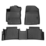 SMARTLINER All Weather Protection Custom Fit Black 2 Row Floor Mat Liner Set Compatible With 2019-2024 Kia Forte (SA0735/B0735)