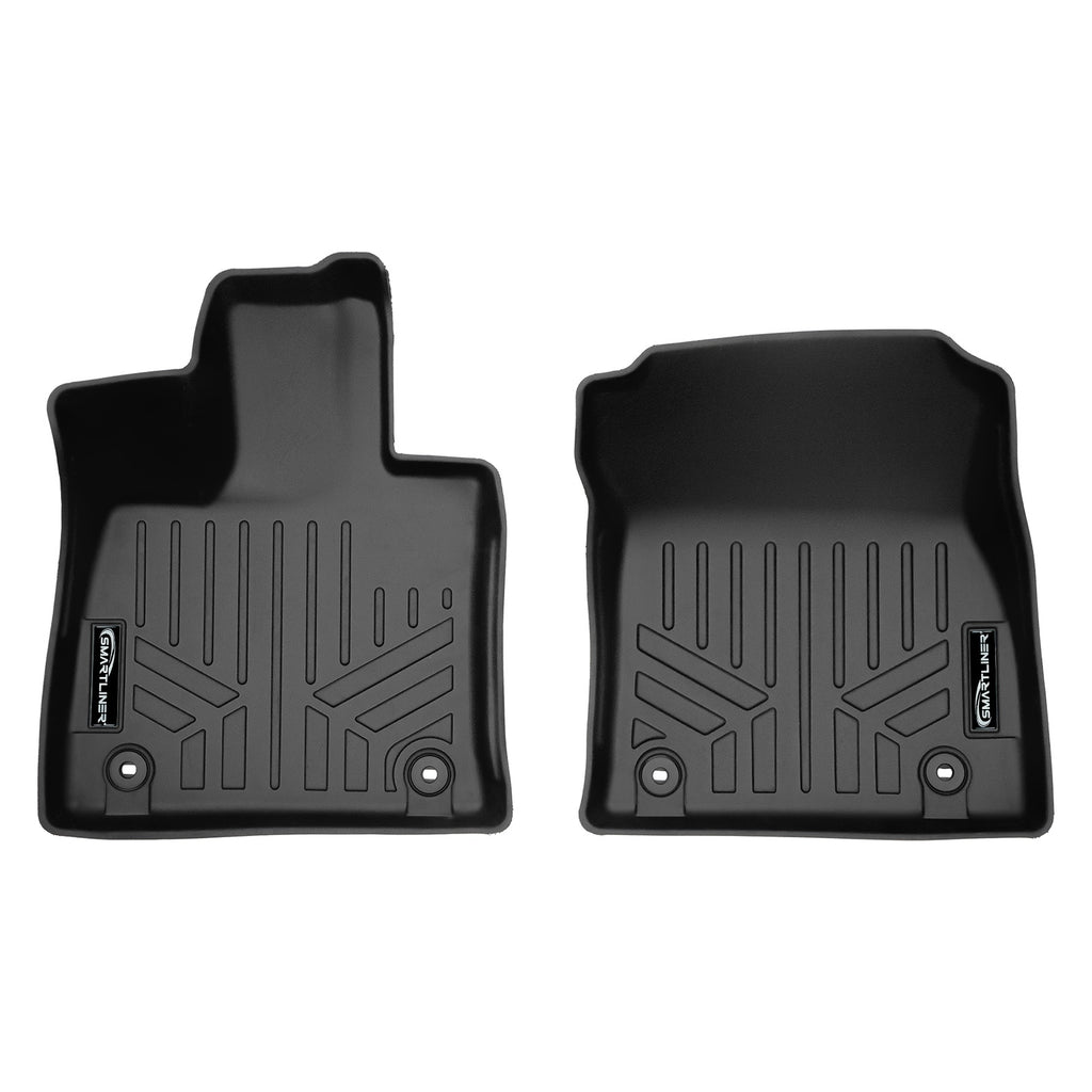 SMARTLINER Custom Fit All Weather Floor Mats 1st Row Liner Set Black Compatible With 2022-2023 Lexus NX/ NX Hybrid (SA0583)