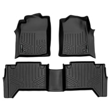 Load image into Gallery viewer, SMARTLINER Custom Fit Floor Mats 2 Row Liner Set Black Compatible With 2005-2011 Toyota Tacoma Double Cab (SA0033/B0033)