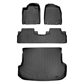 SMARTLINER Custom Fit Floor Mats 2 Rows and Cargo Liner Set Black Compatible With 2013-2015 Lexus RX350/RX450h (SA0117/B0049/D0222)