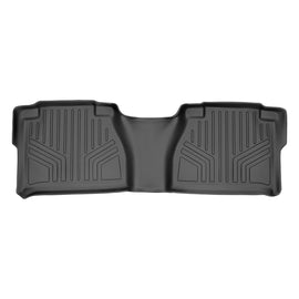 SMARTLINER Custom Fit Floor Mats 2nd Row Liner Black Compatible With 2007-2013 Toyota Tundra Double Cab (SB0041)