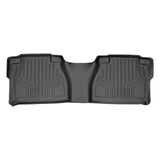 SMARTLINER Custom Fit Floor Mats 2nd Row Liner Black Compatible With 2007-2013 Toyota Tundra Double Cab (SB0041)