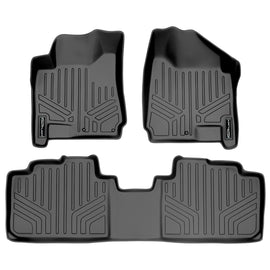 SMARTLINER Custom Fit Floor Mats 2 Row Liner Set Grey Compatible With 2010-2016 Cadillac SRX - All Models (SA2087/B2087)