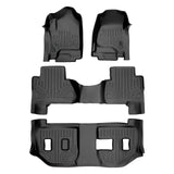 SMARTLINER Custom Fit Floor Mats 3 Row Liner Set Black Compatible With 2015-2020 Cadillac Escalade ESV (SA0136/B0166/C0166)
