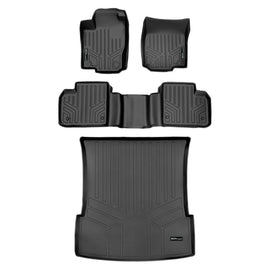 SMARTLINER Custom Fit Floor Mats 2 Rows and Cargo Liner Set Black Compatible With 2012-2019 Mercedes Benz GL / GLS Series (SA0104/B0104/D0205)