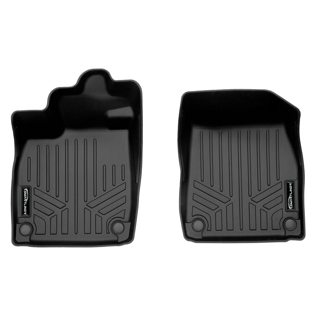 SMARTLINER Custom Fit All Weather Protection Black 1st Row Liners Compatible With 2022-2024 Audi Q4 Sportback e-tron (SA0650-N1)
