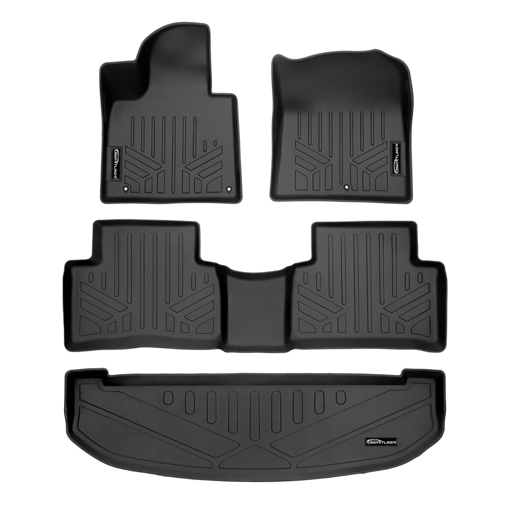 SMARTLINER Custom Fit 2 Row Floor Mats & Cargo Liner Behind 3rd Row Set Compatible With 2021-2023 Kia Sorento (SA0547/B0547/E0547)