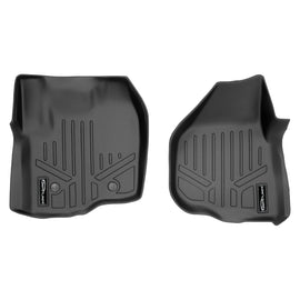 SMARTLINER Floor Mats 1st Row Liner Set Black Compatible With 2012-2016 F-250/F-350/F-450/F-550 Super Duty with Raised Drivers Side Pedal (SA0116)