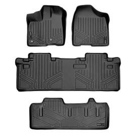 SMARTLINER Floor Mats and Cargo Liner Behind 3rd Row Compatible With 2013-2020 Sienna 8 Passenger Model with Power Folding 3rd Row Seats (SA0128/B0083/E0229)