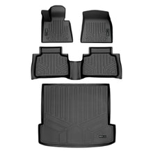 Load image into Gallery viewer, SMARTLINER All Weather Custom Fit Floor Mats 2 Rows and Cargo Liner Behind 2nd Row Set Black Compatible With 2020-2024 BMW X6 (SA0420/B0497/D0497)