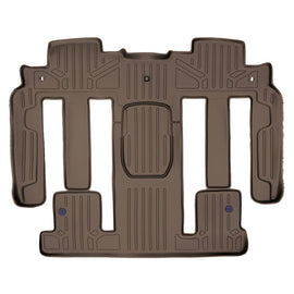SMARTLINER Custom Floor Mats 2nd and 3rd Row Liner Tan Compatible With Traverse / Enclave / Acadia / Outlook (SB1044)