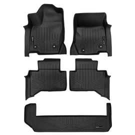 SMARTLINER Custom Fit All Weather Protection Black 2 Row Floor Liners & Cargo Liner behind the 3rd Row Seats Compatible With 2024-2025 Lexus GX (SA0750/B0750/E0750)