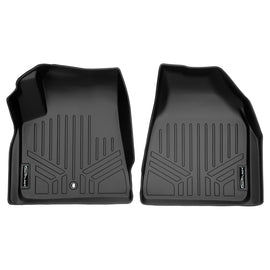 SMARTLINER Custom Fit Floor Mats 1st Row Liner Set Black Compatible With Traverse / Enclave / Acadia / Outlook (SA0043)