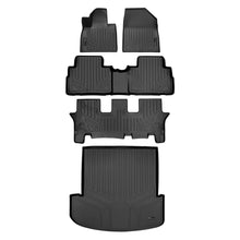 Load image into Gallery viewer, SMARTLINER All Weather Custom Fit Black 3 Row &amp; Cargo Liner Behind the 2nd Row Floor Mat Liner Set Compatible With 2020-2023 Kia Telluride with 2nd Row Bench or Bucket Seats With Center Console (SA0417/B0417/C0417/D0417)